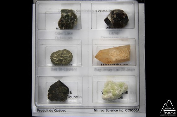 CC0300 Collection de 6 minéraux cristallisés